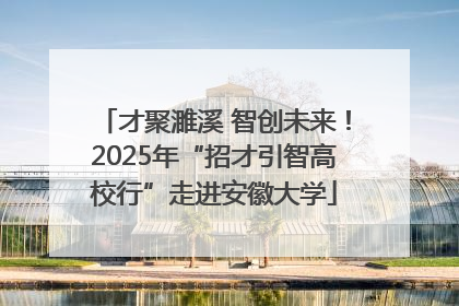 才聚濉溪 智创未来！2025年“招才引智高校行”走进安徽大学