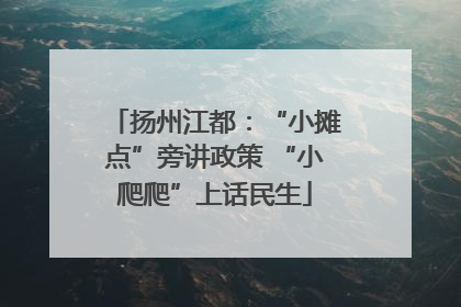扬州江都：“小摊点”旁讲政策 “小爬爬”上话民生