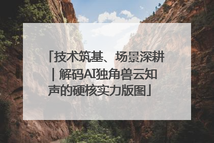 技术筑基、场景深耕｜解码AI独角兽云知声的硬核实力版图
