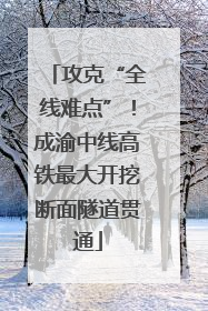 攻克“全线难点”！成渝中线高铁最大开挖断面隧道贯通