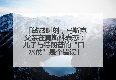 敏感时刻，马斯克父亲在莫斯科表态：儿子与特朗普的“口水仗”是个错误
