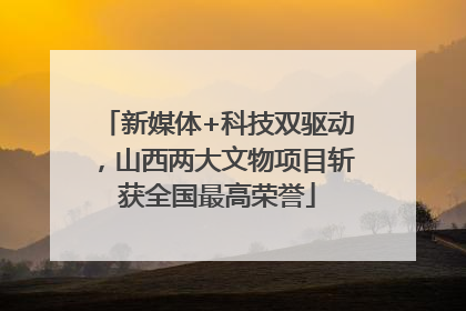 新媒体+科技双驱动，山西两大文物项目斩获全国最高荣誉