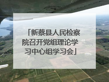 新蔡县人民检察院召开党组理论学习中心组学习会