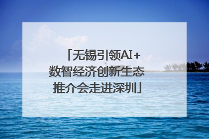 无锡引领AI+数智经济创新生态推介会走进深圳