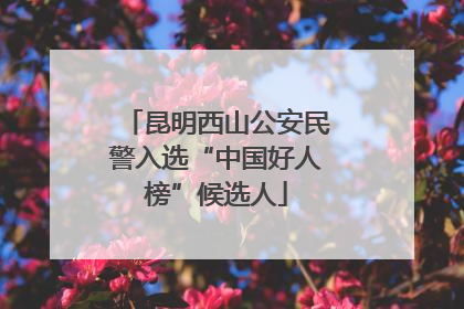 昆明西山公安民警入选“中国好人榜”候选人