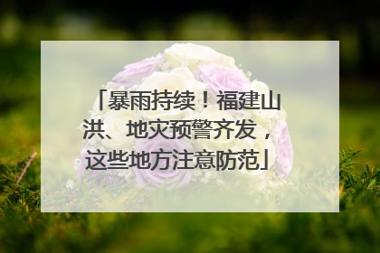 暴雨持续！福建山洪、地灾预警齐发，这些地方注意防范