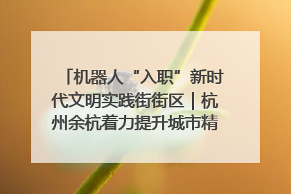 机器人“入职”新时代文明实践街街区｜杭州余杭着力提升城市精细化智能化管理水平