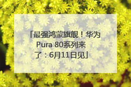 最强鸿蒙旗舰！华为Pura 80系列来了：6月11日见