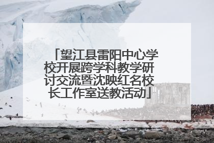 望江县雷阳中心学校开展跨学科教学研讨交流暨沈映红名校长工作室送教活动