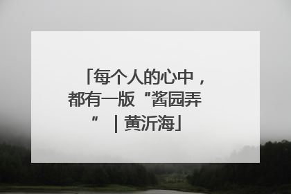 每个人的心中，都有一版“酱园弄”｜黄沂海