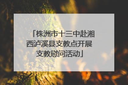 株洲市十三中赴湘西泸溪县支教点开展支教慰问活动