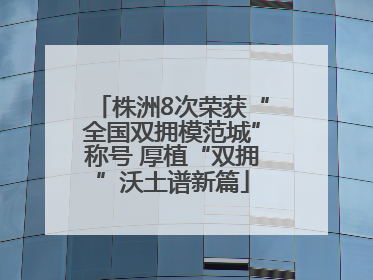 株洲8次荣获“全国双拥模范城”称号 厚植“双拥”沃土谱新篇