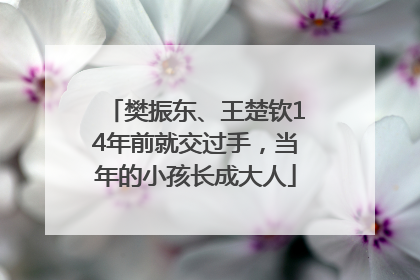 樊振东、王楚钦14年前就交过手，当年的小孩长成大人