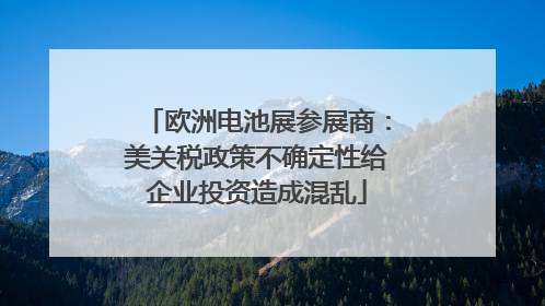 欧洲电池展参展商：美关税政策不确定性给企业投资造成混乱