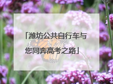 潍坊公共自行车与您同奔高考之路