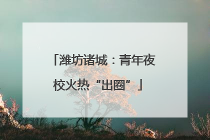 潍坊诸城：青年夜校火热“出圈”