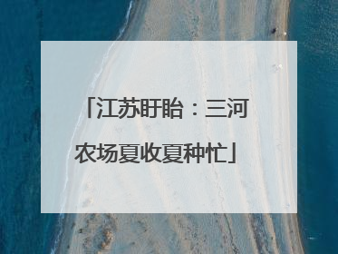 江苏盱眙：三河农场夏收夏种忙