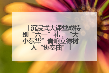 沉浸式大课堂成特别“六一”礼，“大小东华”奏响立德树人“协奏曲”
