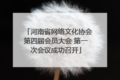 河南省网络文化协会第四届会员大会 第一次会议成功召开