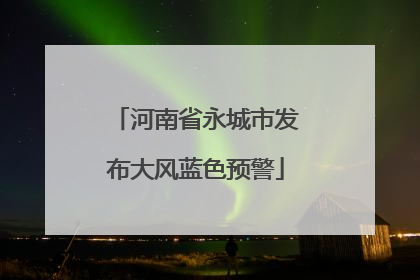 河南省永城市发布大风蓝色预警