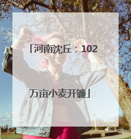 河南沈丘：102 万亩小麦开镰