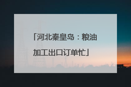 河北秦皇岛：粮油加工出口订单忙