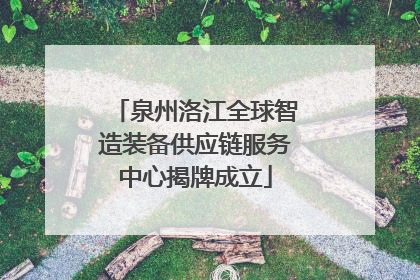 泉州洛江全球智造装备供应链服务中心揭牌成立