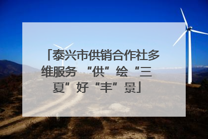 泰兴市供销合作社多维服务 “供”绘“三夏”好“丰”景