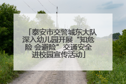 泰安市交警城东大队深入幼儿园开展“知危险 会避险”交通安全进校园宣传活动