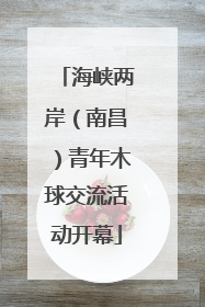 海峡两岸（南昌）青年木球交流活动开幕