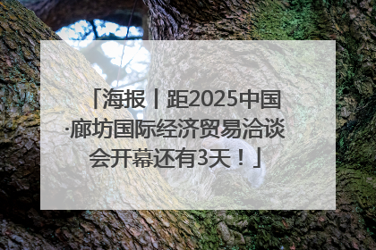 海报丨距2025中国·廊坊国际经济贸易洽谈会开幕还有3天！