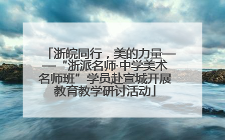 浙皖同行，美的力量——“浙派名师·中学美术名师班”学员赴宣城开展教育教学研讨活动