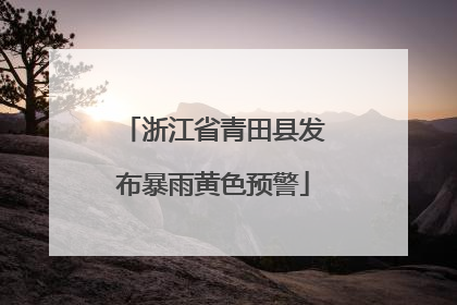 浙江省青田县发布暴雨黄色预警