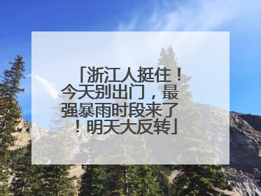 浙江人挺住！今天别出门，最强暴雨时段来了！明天大反转