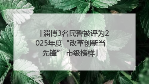 淄博3名民警被评为2025年度“改革创新当先锋” 市级榜样