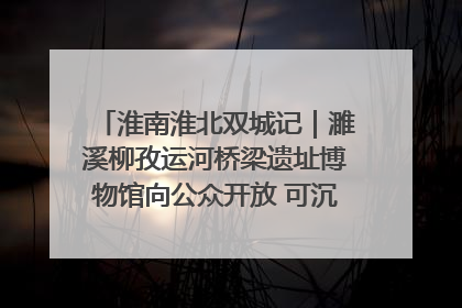 淮南淮北双城记｜濉溪柳孜运河桥梁遗址博物馆向公众开放 可沉浸式触摸历史