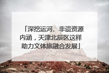 深挖运河、非遗资源内涵，天津北辰区这样助力文体旅融合发展