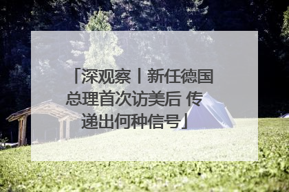 深观察丨新任德国总理首次访美后 传递出何种信号