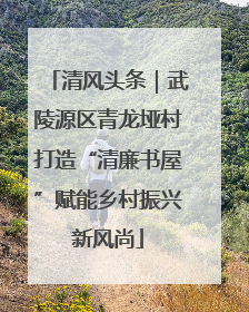 清风头条｜武陵源区青龙垭村打造“清廉书屋”赋能乡村振兴新风尚