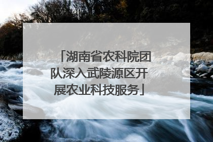 湖南省农科院团队深入武陵源区开展农业科技服务