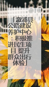 溆浦县公路建设养护中心：积极推进民生项目 提升群众出行体验