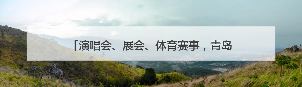 演唱会、展会、体育赛事，青岛高新区激活文体“流量密码”