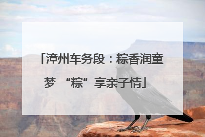 漳州车务段：粽香润童梦 “粽”享亲子情