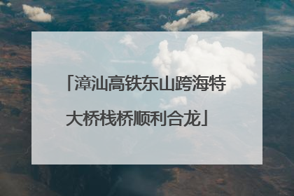 漳汕高铁东山跨海特大桥栈桥顺利合龙