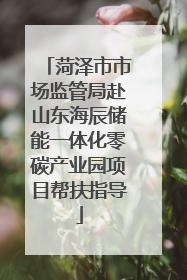 菏泽市市场监管局赴山东海辰储能一体化零碳产业园项目帮扶指导