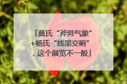 莫氏“斧劈气象”+杨氏“线墨交响”，这个展览不一般