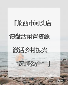 莱西市河头店镇盘活闲置资源 激活乡村振兴“沉睡资产”