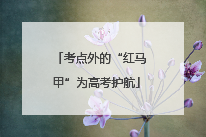 考点外的“红马甲”为高考护航