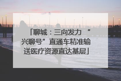 聊城：三向发力 “兴聊号”直通车精准输送医疗资源直达基层