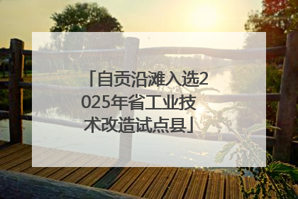 自贡沿滩入选2025年省工业技术改造试点县